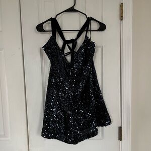 Free People Black Sequin Dress